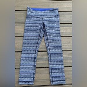 Lululemon Athletica Blue Patterned Leggings